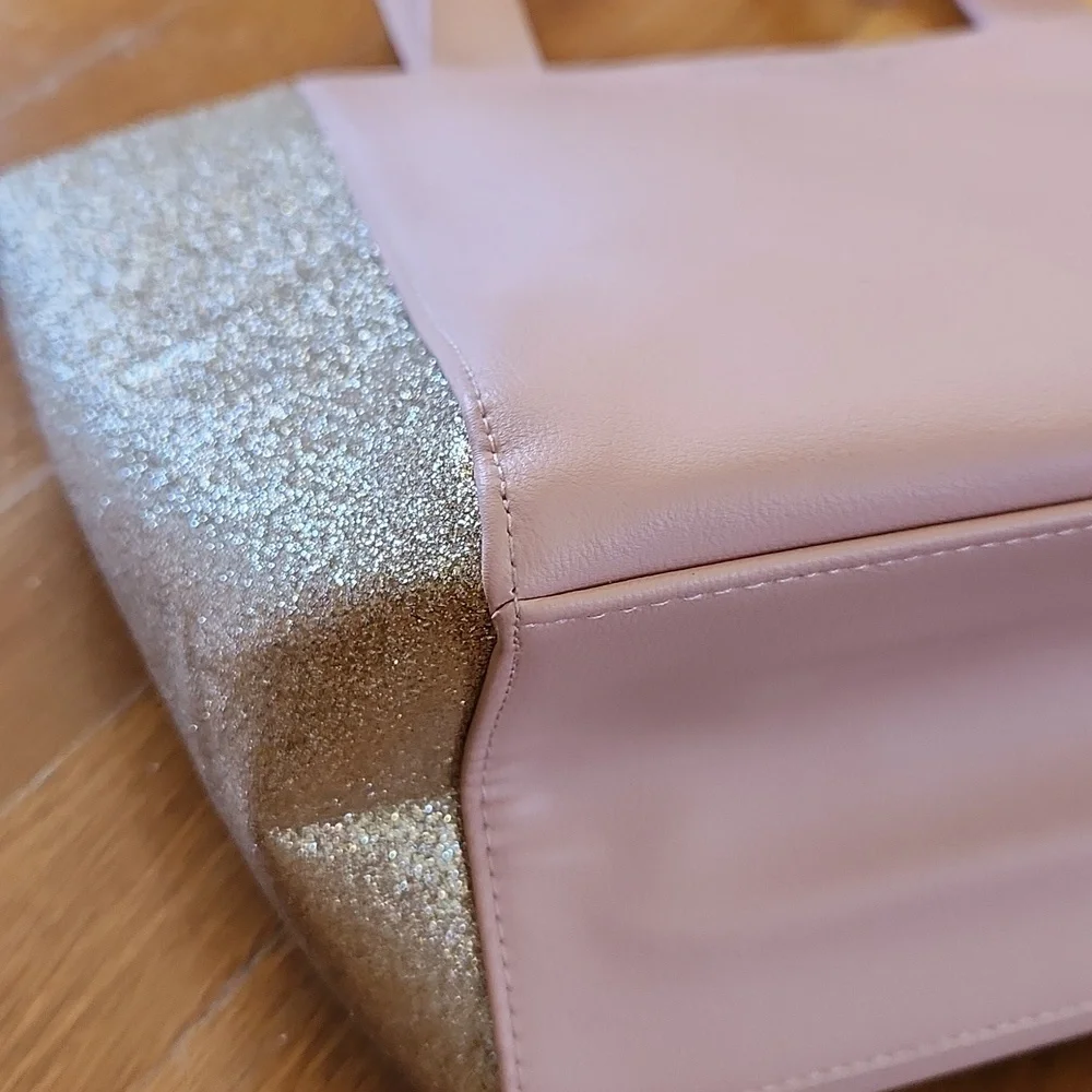 Jimmy Choo Blush Glitter Weekender Tote